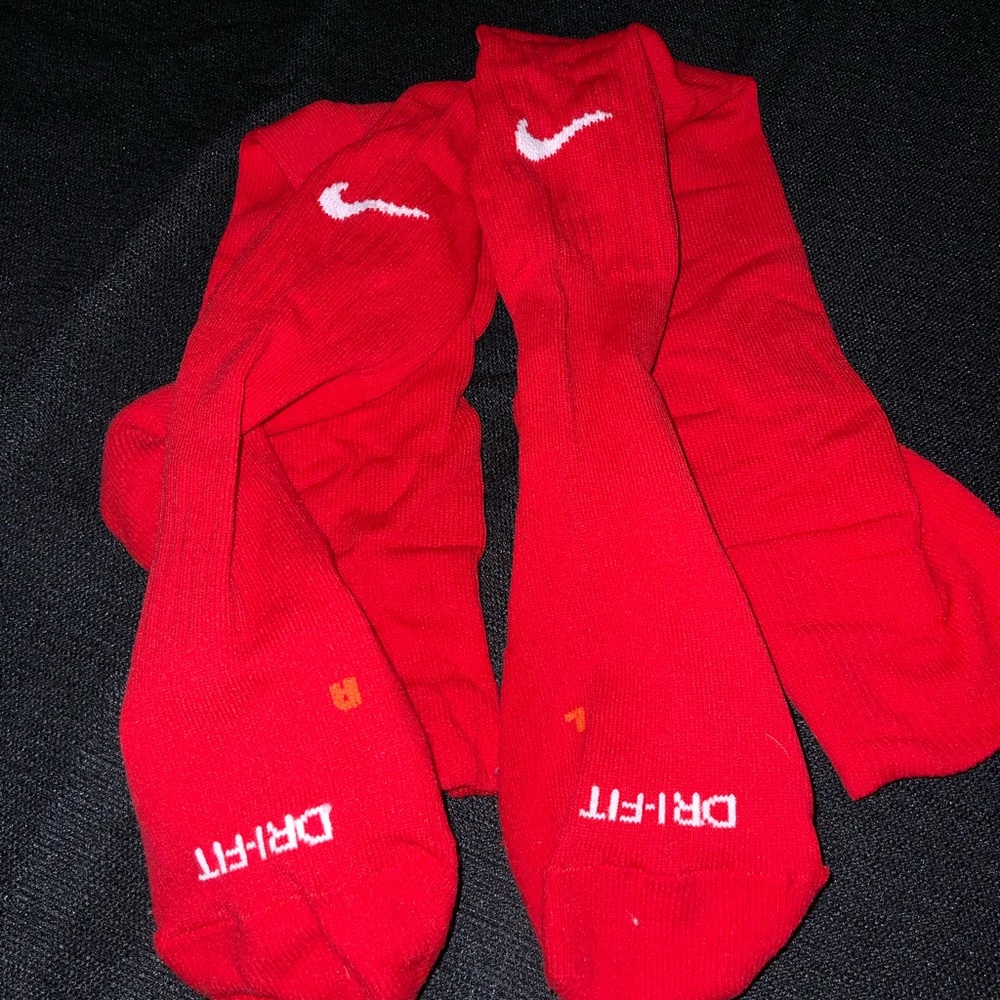 Red Nike socks